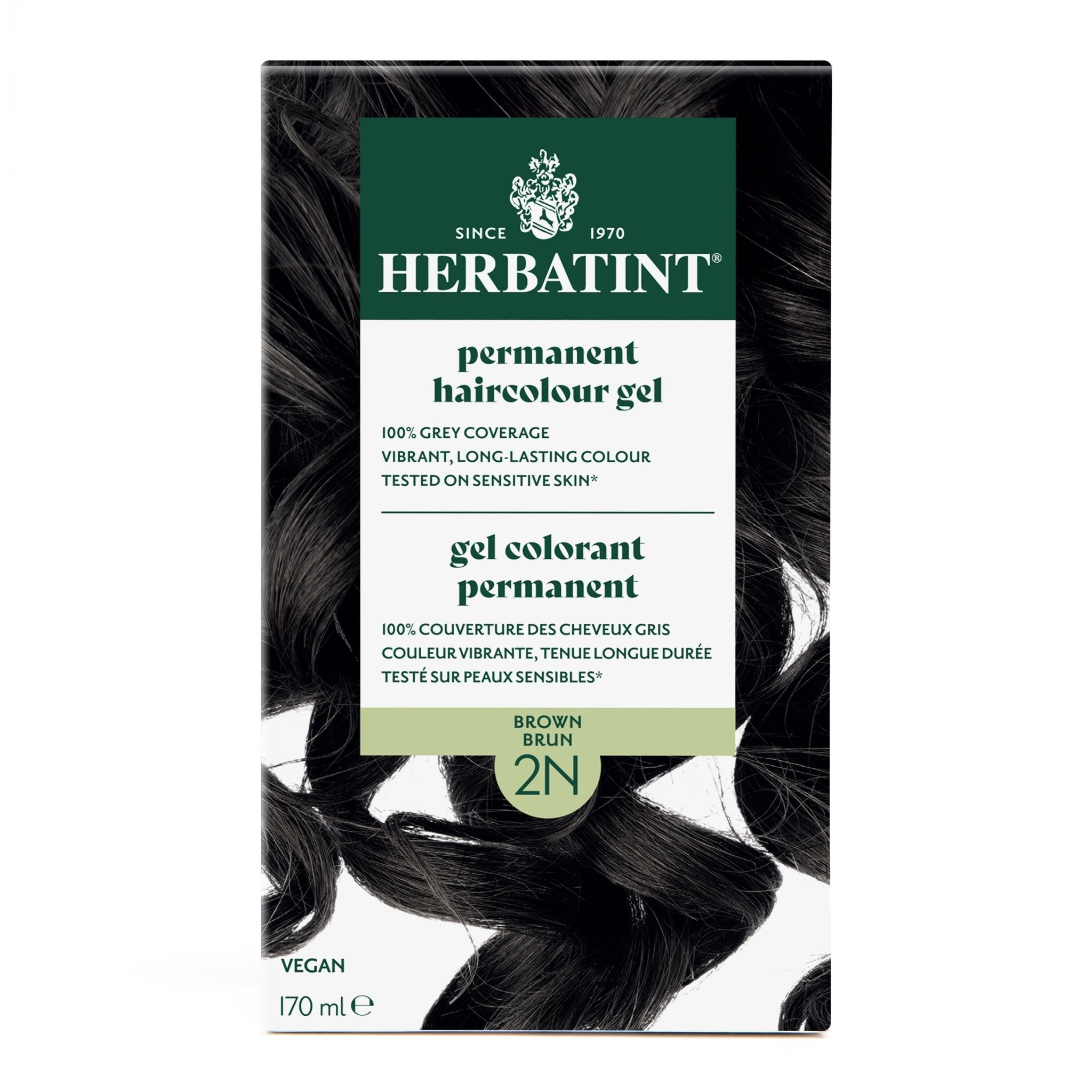 Herbatint Permanent Hair Color Gel 2N Brown 170 mL - A.Vogel Canada