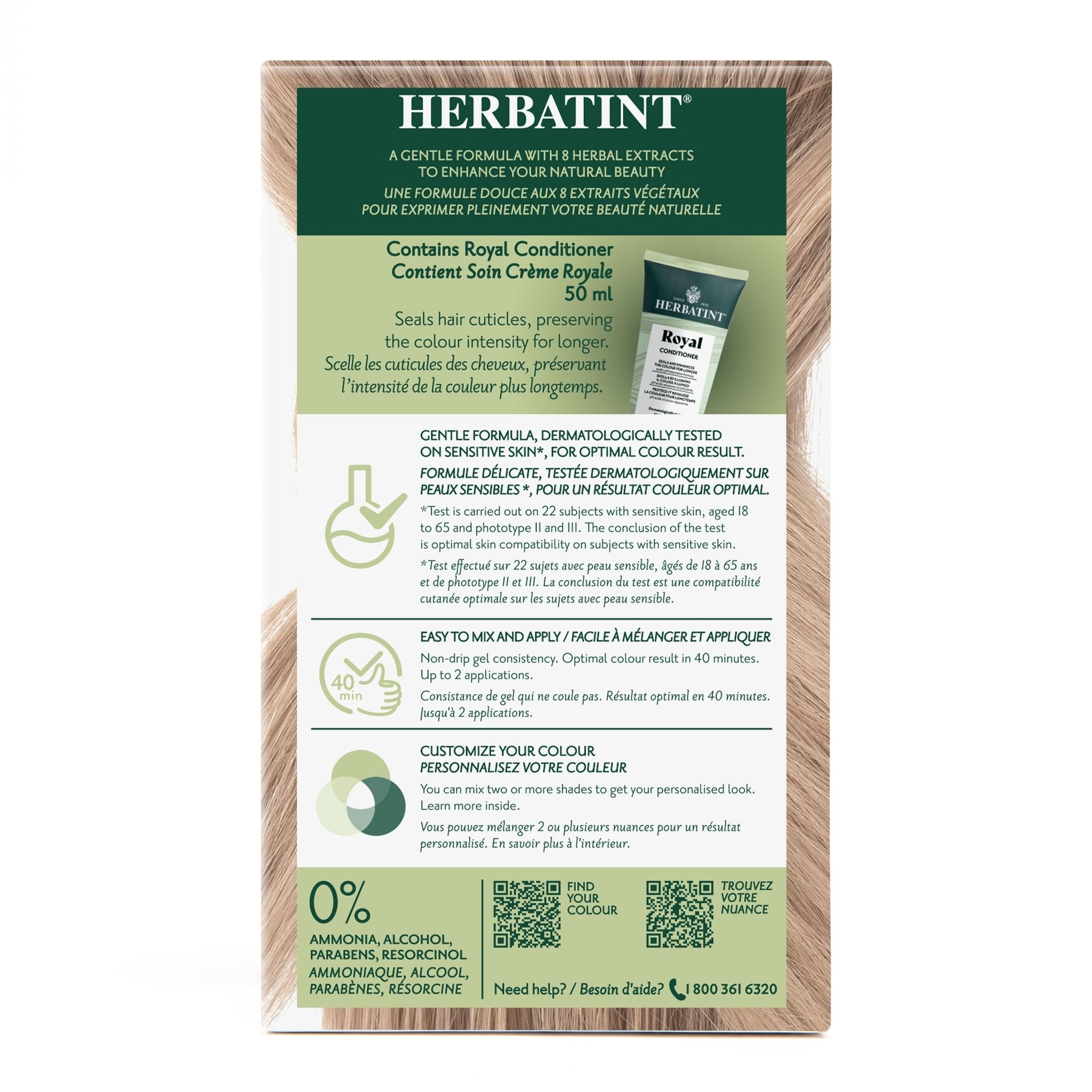 Herbatint Permanent Hair Color Gel 8N Light Blonde 170 mL - A.Vogel Canada