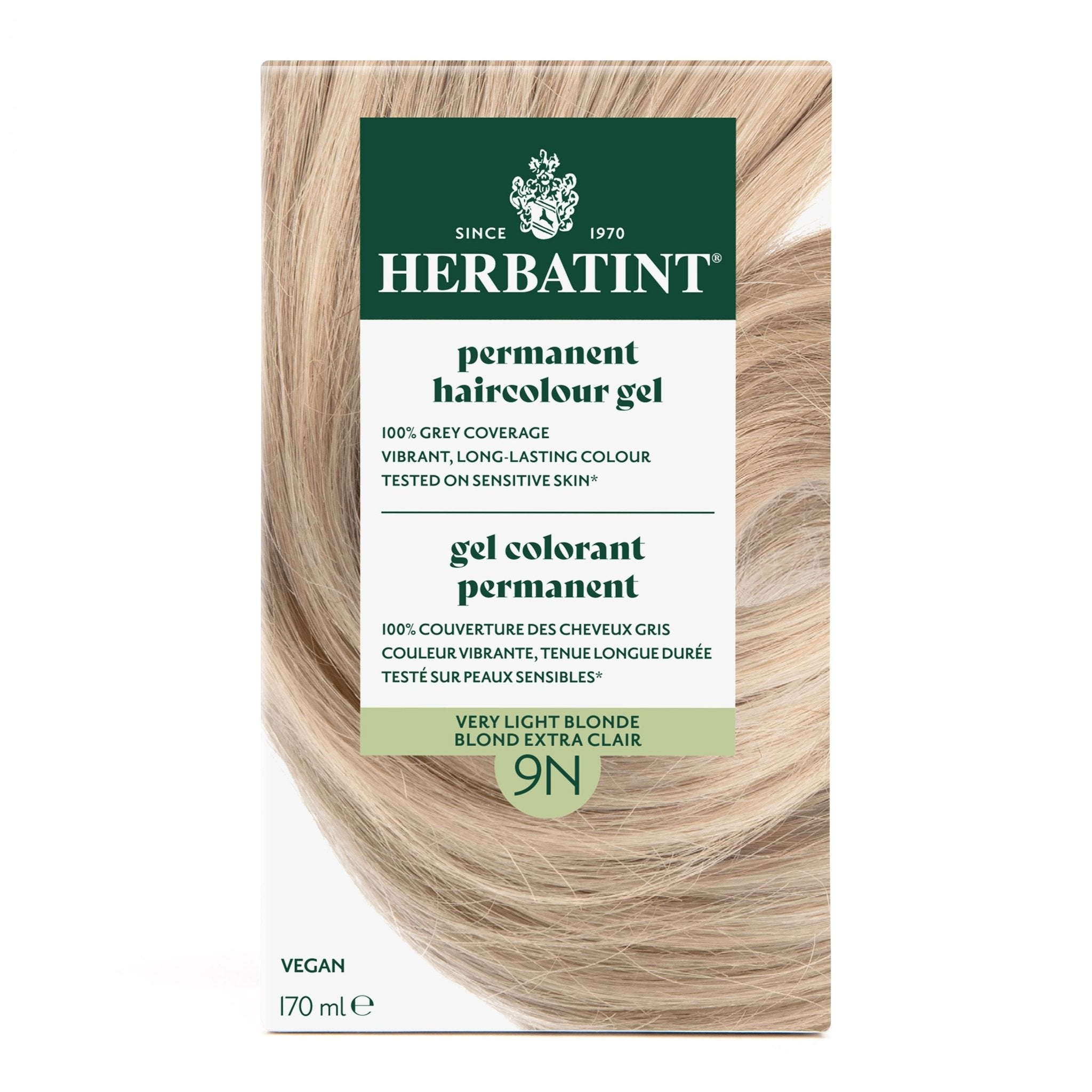 Herbatint Permanent Hair Color Gel 9N Very Light Blonde 170 mL - A.Vogel Canada
