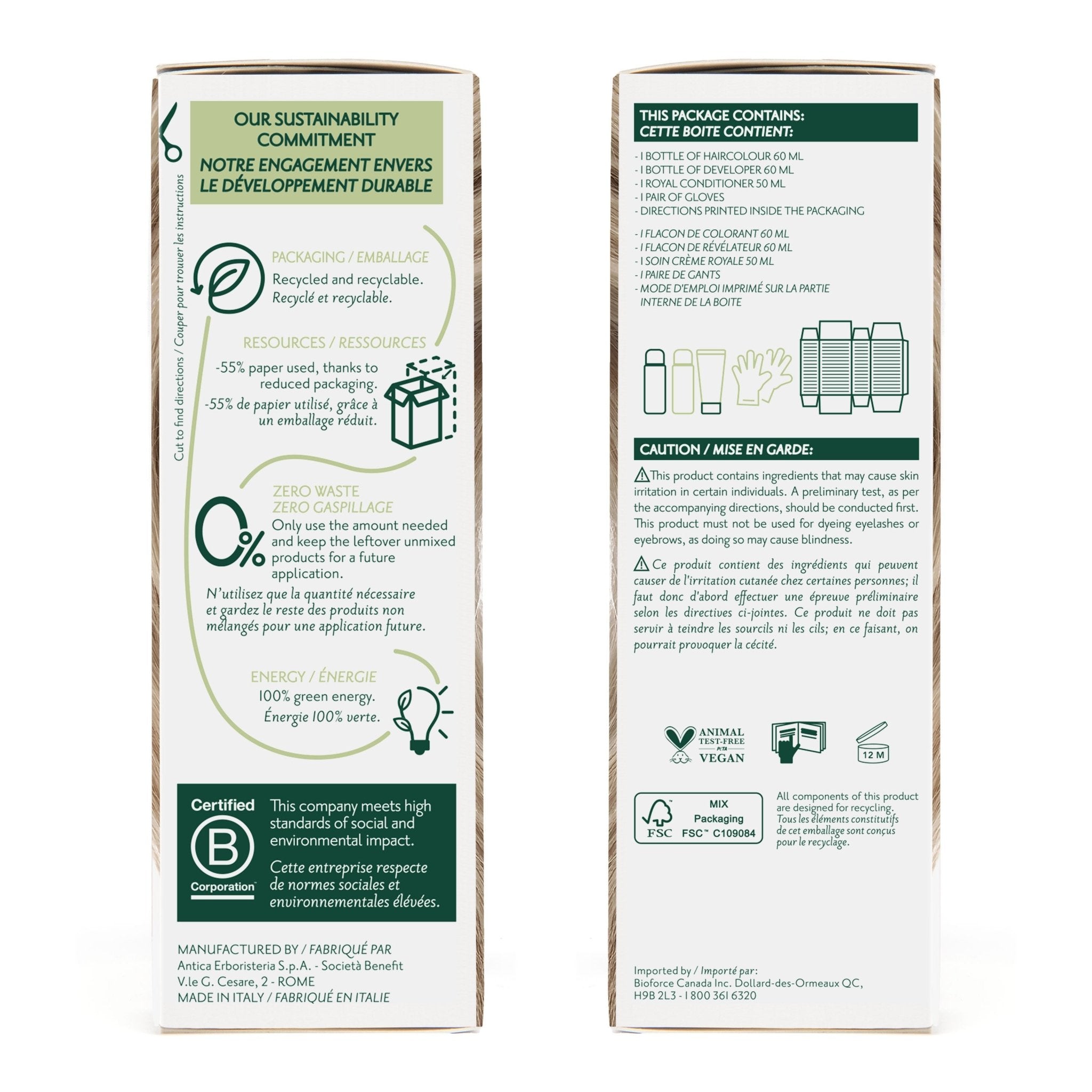 Herbatint Permanent Hair Color Gel 10C Platinum Ash Blonde 170 mL - A.Vogel Canada