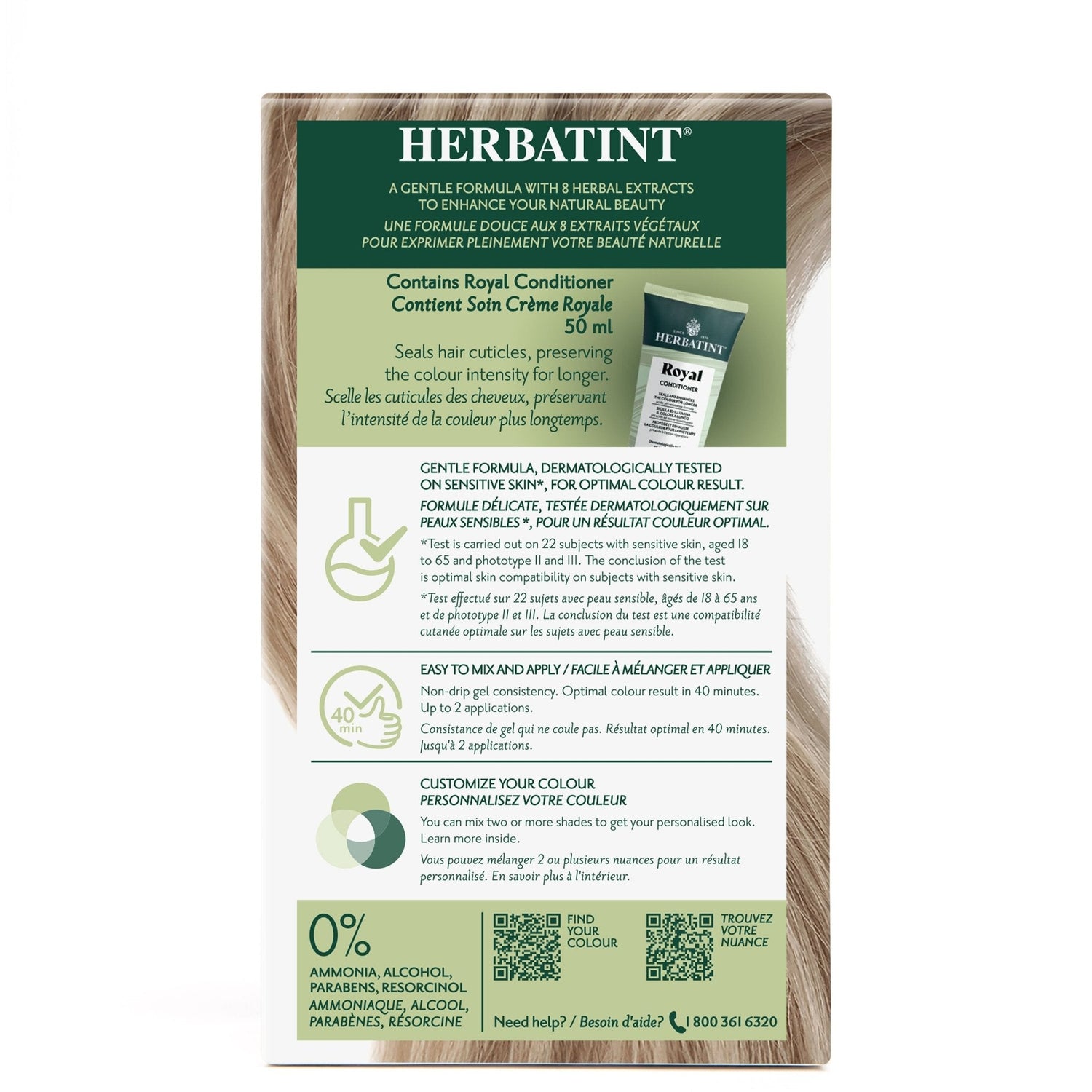 Herbatint Permanent Hair Color Gel 10C Platinum Ash Blonde 170 mL - A.Vogel Canada