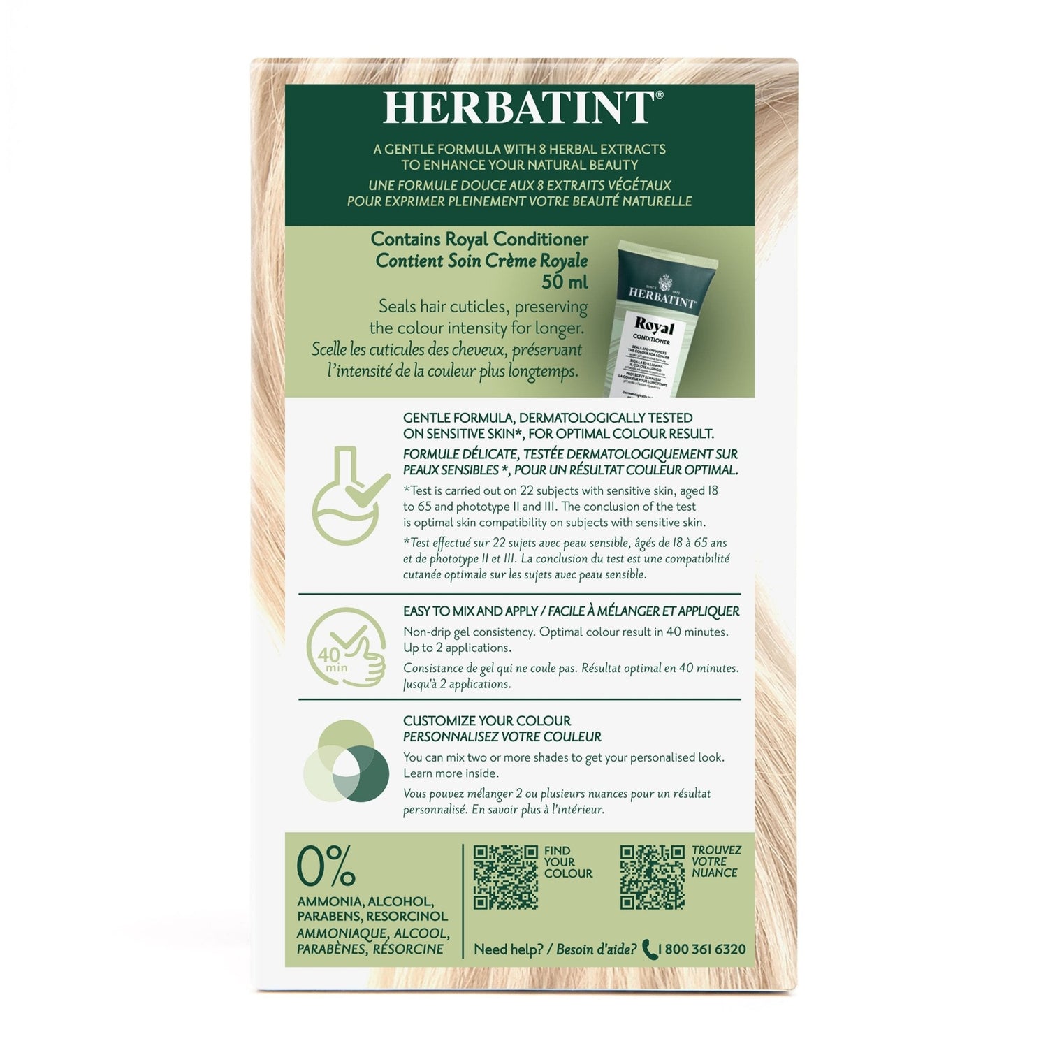 Herbatint Permanent Hair Color Gel 10N Platinum Blonde 170 mL - A.Vogel Canada