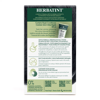 Herbatint Permanent Hair Color Gel 1N Black 170 mL - A.Vogel Canada