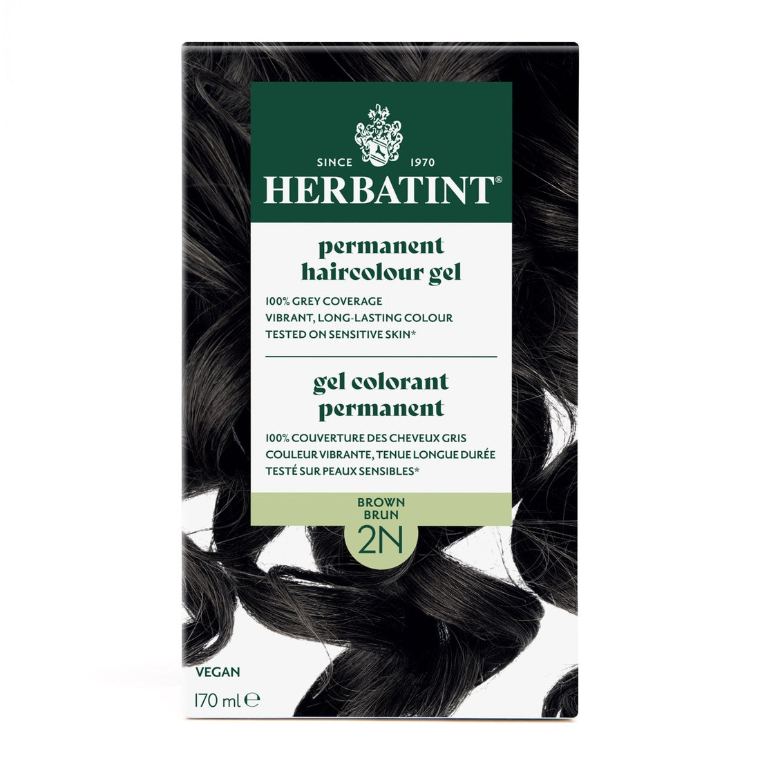Herbatint Permanent Hair Color Gel 2N Brown 170 mL - A.Vogel Canada