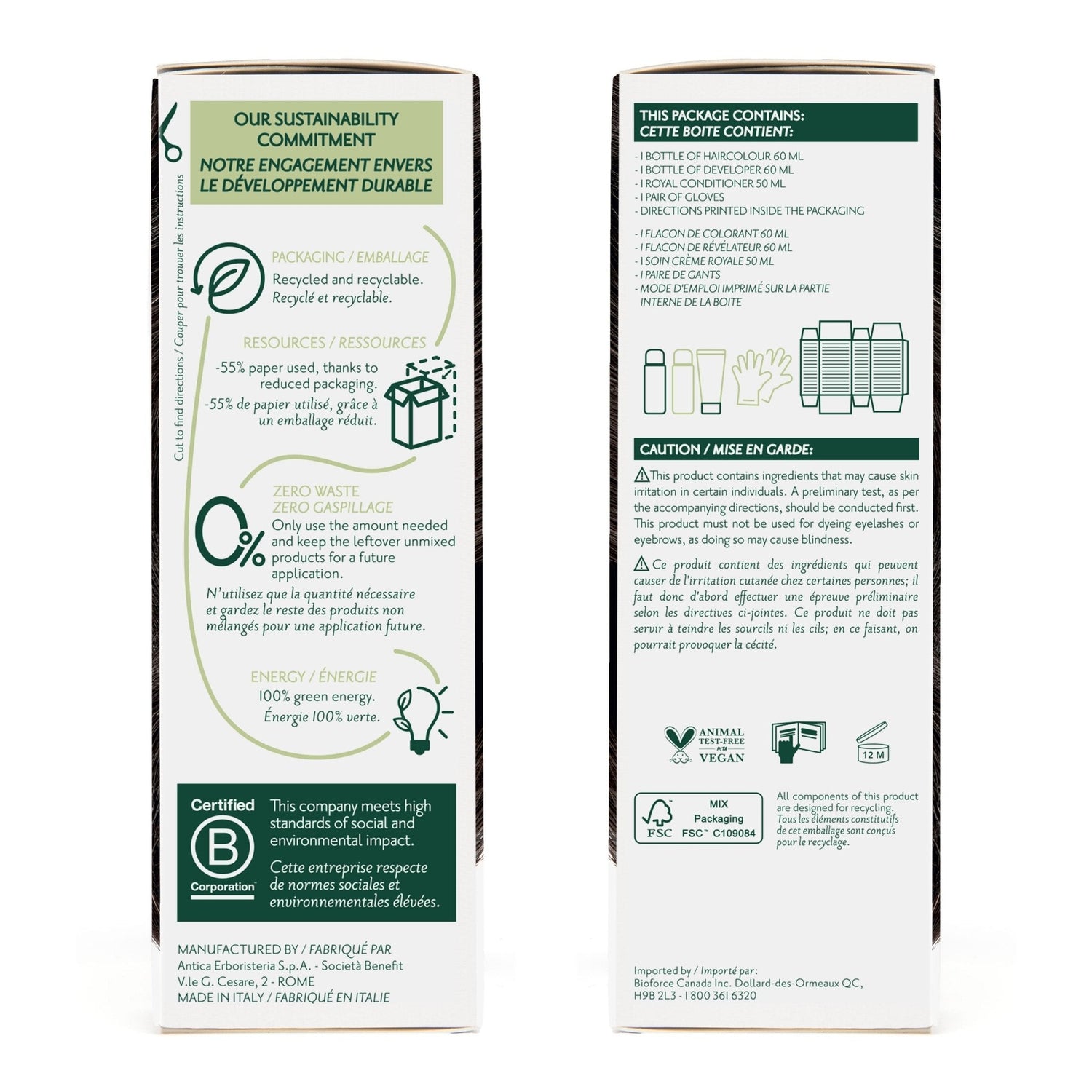 Herbatint Permanent Hair Color Gel 3N Dark Chestnut 170 mL - A.Vogel Canada