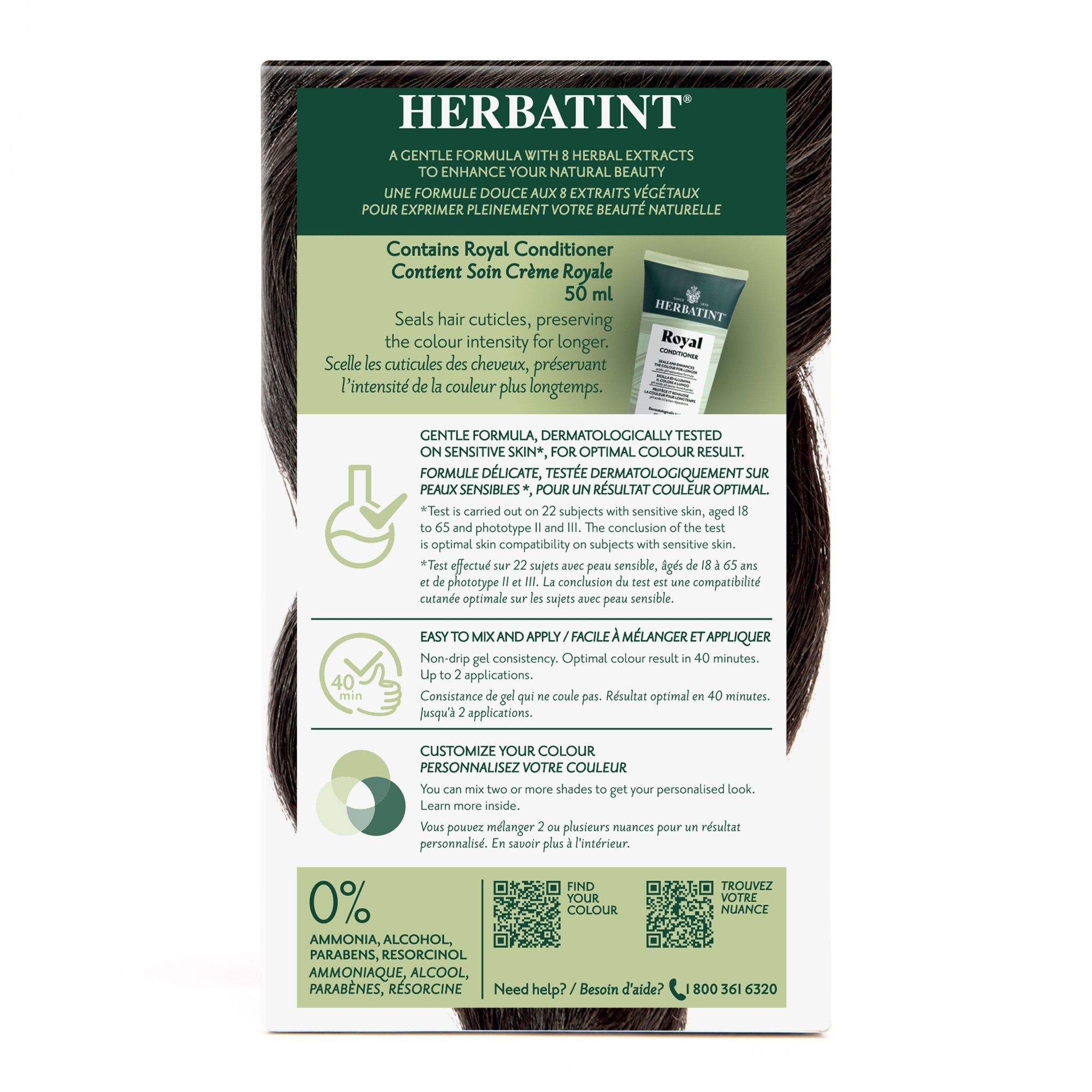 Herbatint Permanent Hair Color Gel 3N Dark Chestnut 170 mL - A.Vogel Canada