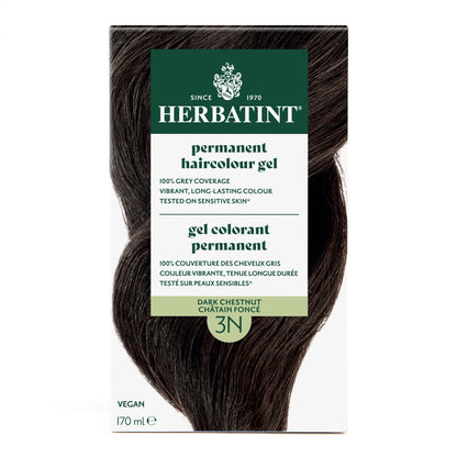 Herbatint Permanent Hair Color Gel 3N Dark Chestnut 170 mL - A.Vogel Canada