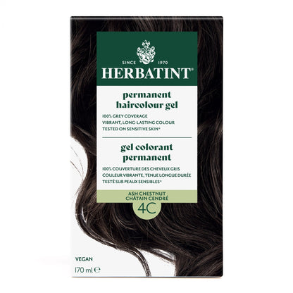 Herbatint Permanent Hair Color Gel 4C Ash Chestnut 170 mL - A.Vogel Canada