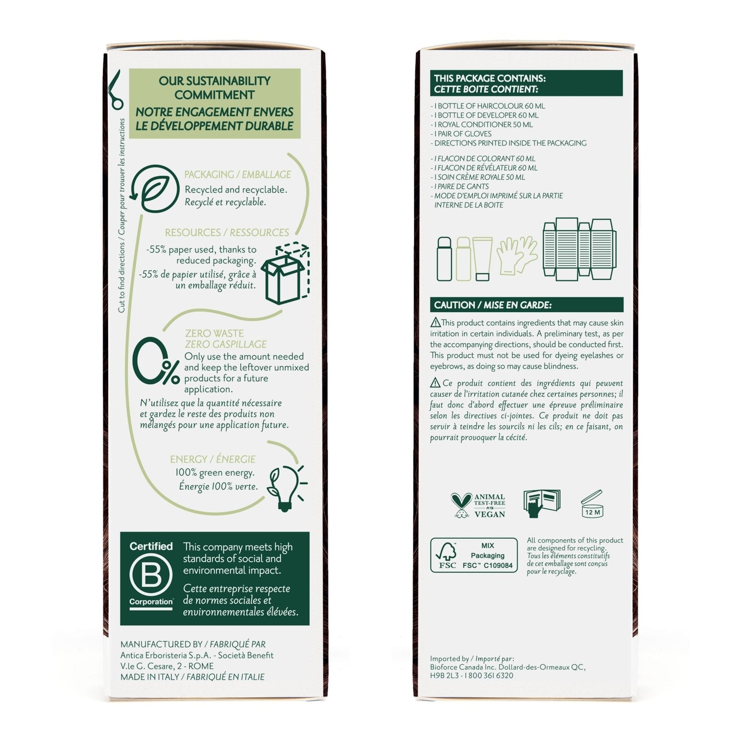 Herbatint Permanent Hair Color Gel 4R Copper Chestnut 170 mL - A.Vogel Canada