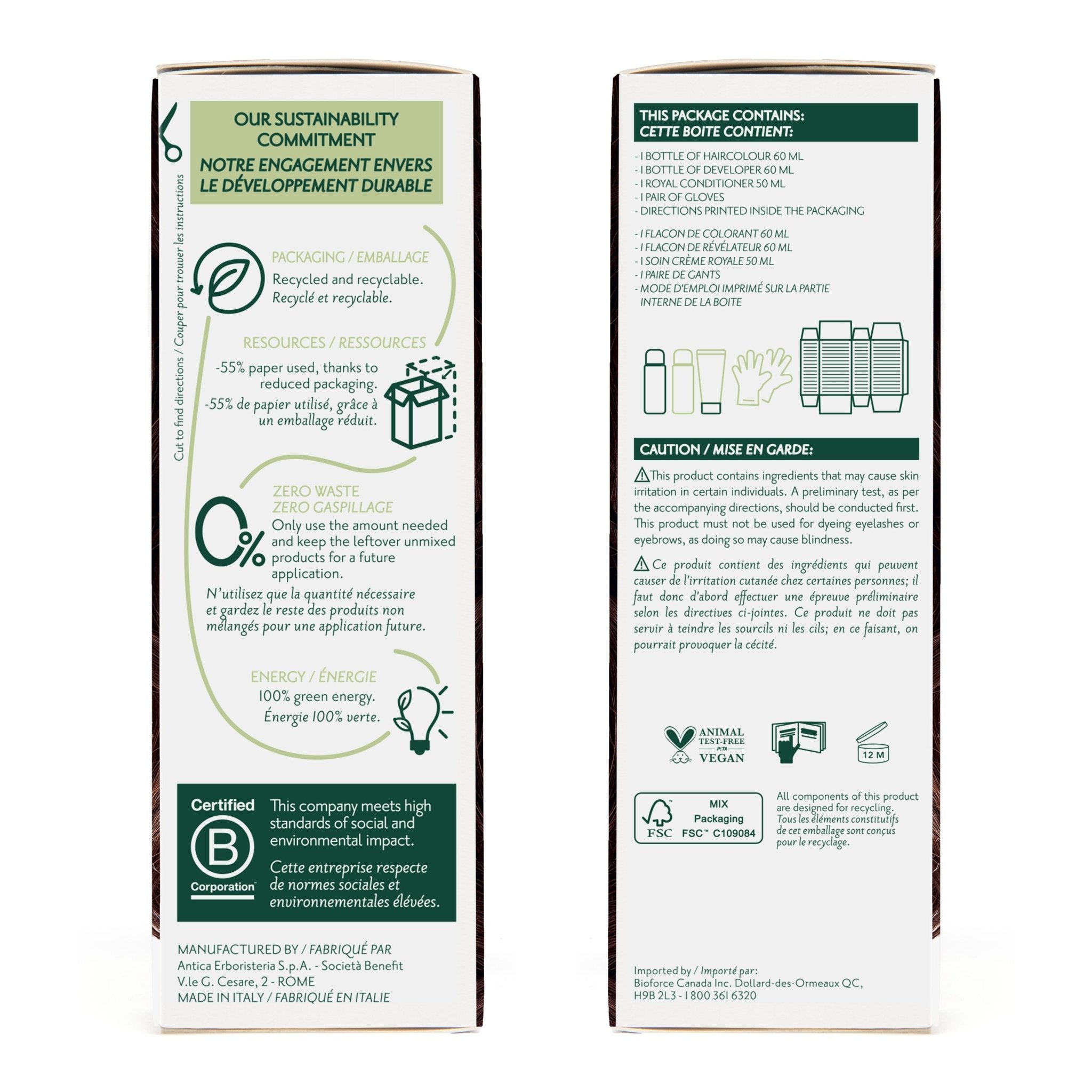 Herbatint Permanent Hair Color Gel 4R Copper Chestnut 170 mL - A.Vogel Canada