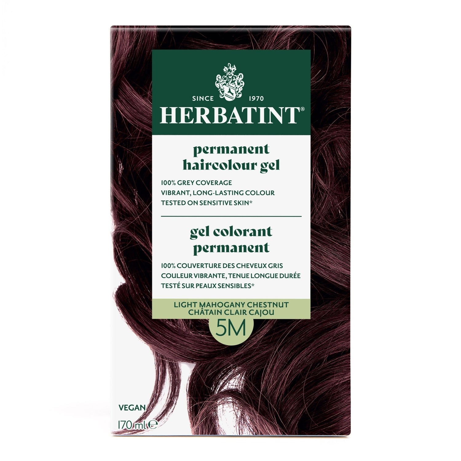 Herbatint Permanent Hair Color Gel 5M Light Mahogany Chestnut 170 mL - A.Vogel Canada