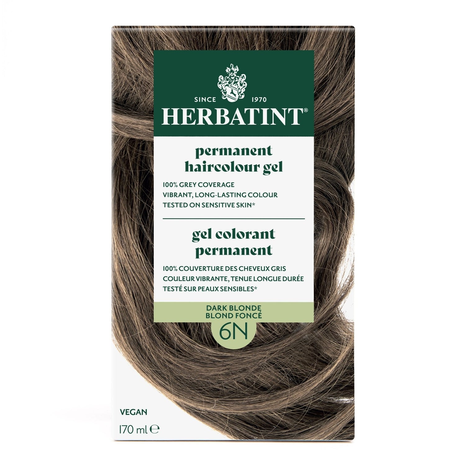 Herbatint Permanent Hair Color Gel 6N Dark Blonde 170 mL - A.Vogel Canada