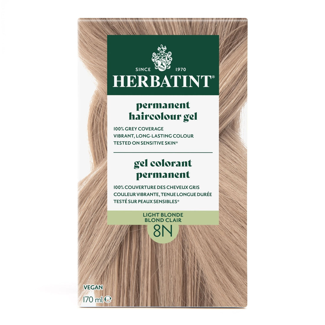 Herbatint Permanent Hair Color Gel 8N Light Blonde 170 mL - A.Vogel Canada