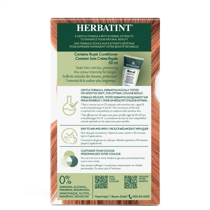 Herbatint Permanent Hair Color Gel 8R Light Copper Blonde 170 mL - A.Vogel Canada