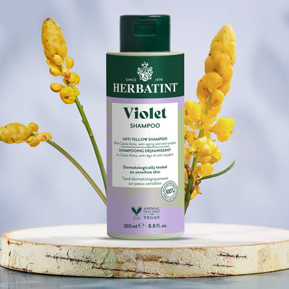 Herbatint Violet Shampoo - Anti - Yellowing Action with Cassia Alata, 260mL - A.Vogel Canada